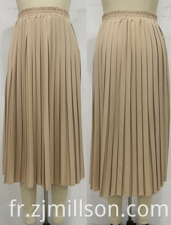 Pure Color Plisse Skirts Png